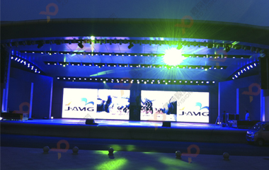 山西晉煤集團(tuán)戶外舞臺(tái)開(kāi)合LED顯示屏